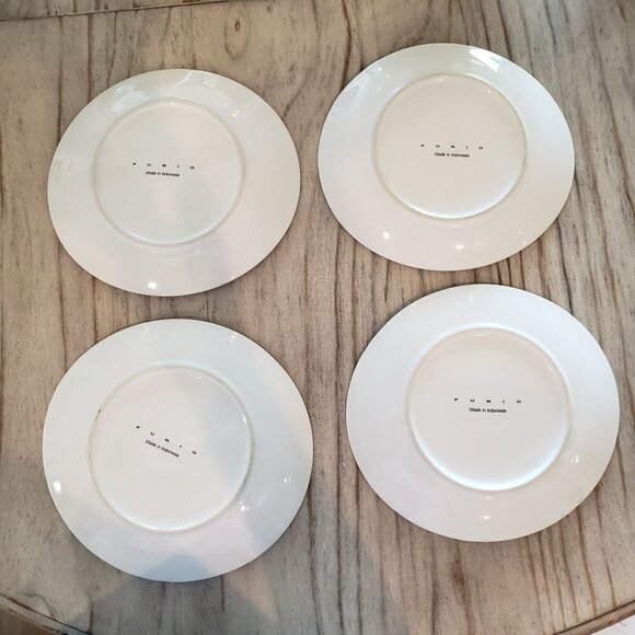 FURIO Eden Fruit Design Pear Grape Plumb Oval Salad 4 Plates, 8 3/8 inches - Picture 7 of 8